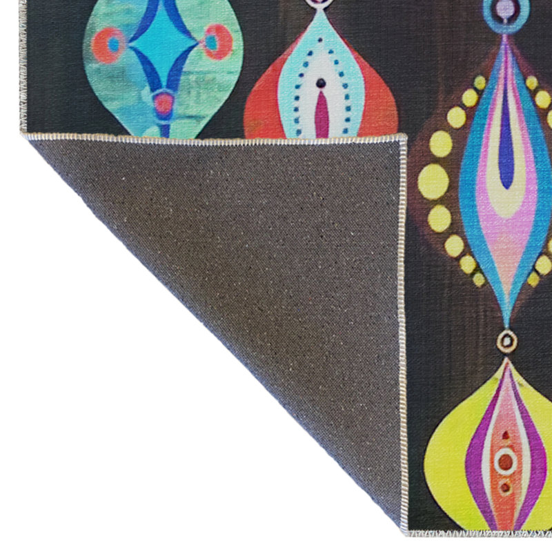 Tapis intérieur / extérieur en polypropylène tissé à la machine Roselie, Tapis de couloir 4 pi x 9 pi 11 po