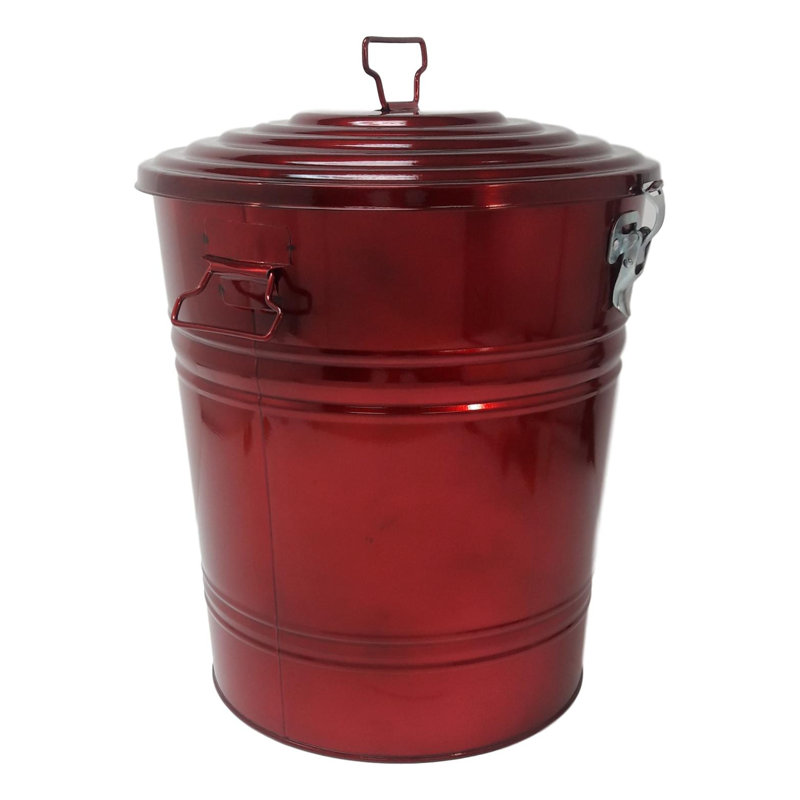 Bac de recyclage en acier émaillé galvanisé, H 22 po x l 15 po x P 15 po, Pomme glacée