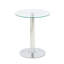 Tables de bout modernes, verre trempé de 19,7 po, base en métal noir, petits espaces-1541296625