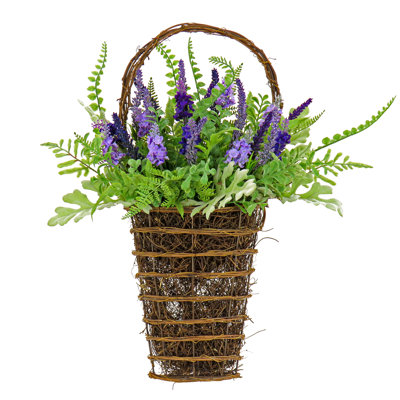 Panier mural 20 po Astilbe and Fern