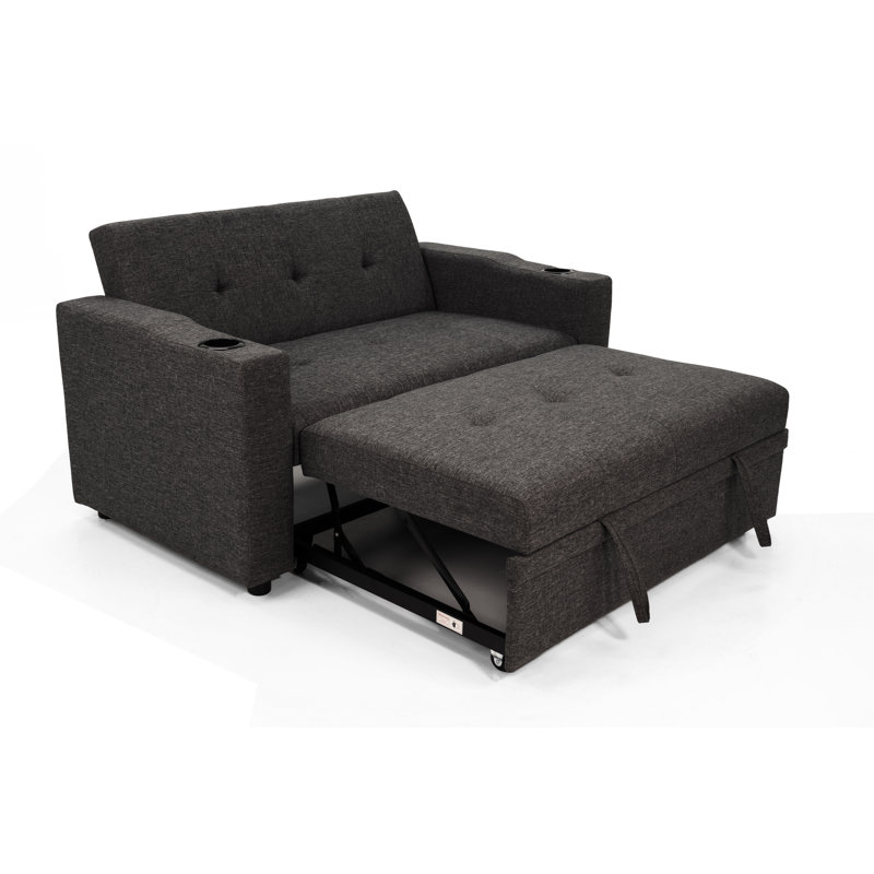 Canapé convertible, Gris foncé