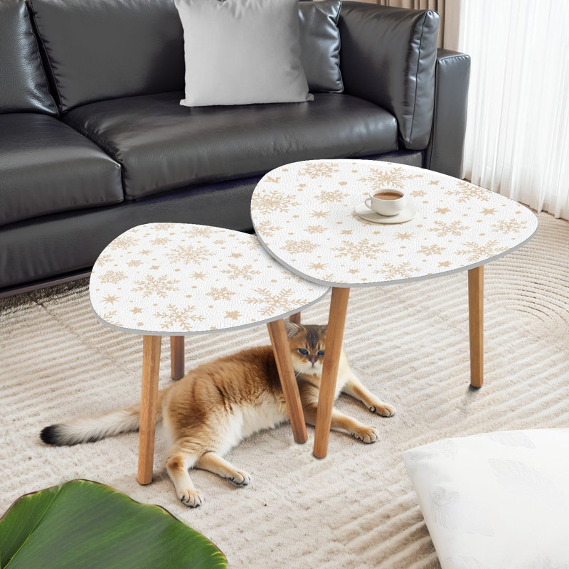 Ensemble de 2 tables basses gigognes Triangle
