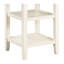 Table à hauteur de comptoir style transitionnel, fini brun et blanc antique, 2 tablettes, placage et bois d'ingénierie, 4 salles à manger blanches, transitionnel, présentoir pour 4 personnes