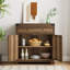 Armoire d'appoint en bois 2 portes 33,46 "avec 1 tiroir-88623341