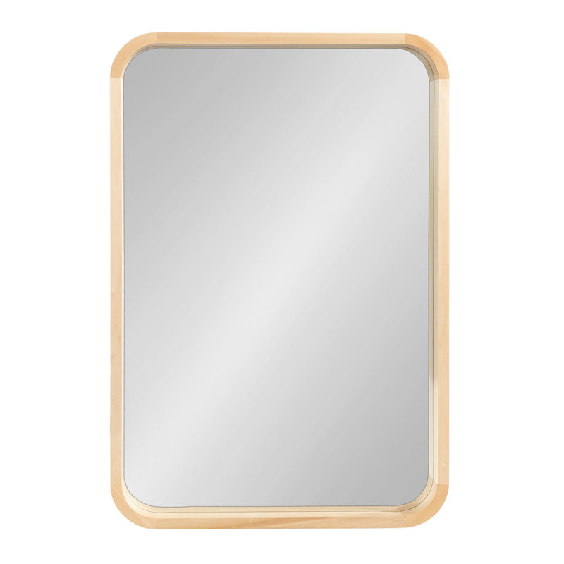Gravley Wood Flat Mirror, Natural Wood, 36" x 24"