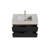 Grace 36" Walnut Bathroom Vanity With Glossy  Solid Surface Sink And Soft  Drawers