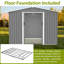Remise à outils durable de 8 pi x 6 pi - Remise en métal résistante aux intempéries avec portes verrouillables et fondation en métal pour le jardin, le patio et la pelouse - Gris
