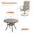 4-Person Patio Dining Set with Round Patio Dining Table and 4 Swivel PVC-coated polyester Chairs-1430211275