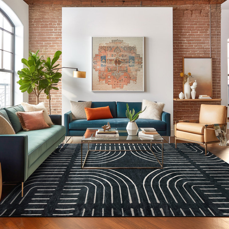 Tapis antidérapants Bohemian Lines, Rectangle 3 pi 3 po x 5 pi