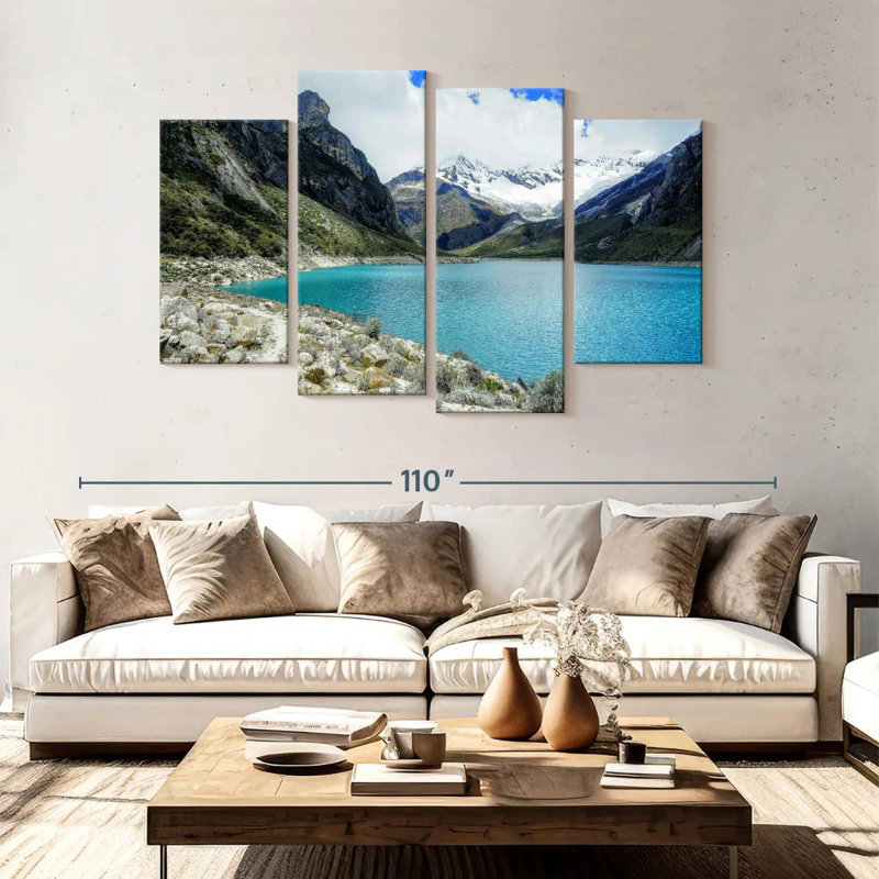Lagon bleu d'Alvord Llanganuco, H 54 po x l 84 po