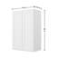 Meuble de cuisine mural 2 portes - 2 étagères, à monter soi-même, 30,5 cm (P) x 61 cm (L) x 91,5 cm (H), blanc-118486875-118486872