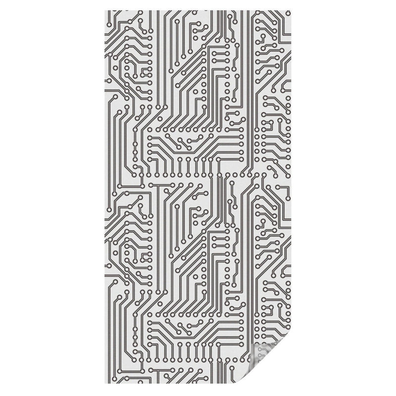 Stained Glass Adhesive Film With Technical Pattern, Window Decoration – 50×100 Cm