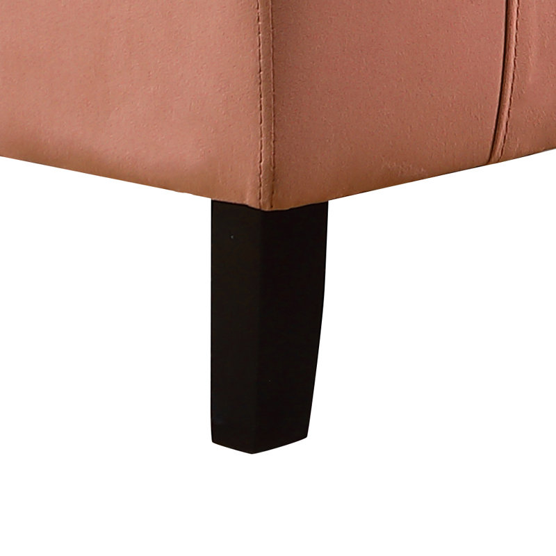 Fauteuil de bain avec repose-pieds Eliza - velours gris, Rose