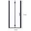 34 à 35 3/8 po X P 72 po H Portes de douche pliantes sans cadre en noir mat avec verre transparent