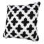 Housse de coussin décorative en coton mélangé à motifs géométriques blancs et verts-122942389