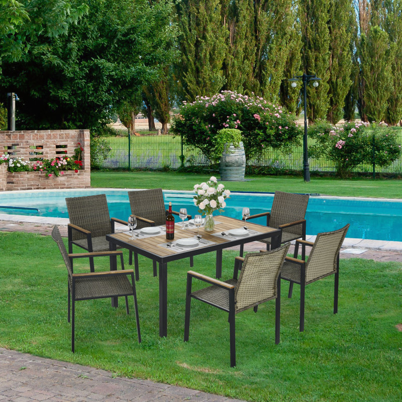 All Weather 7-Piece Patio Dining Table Sets