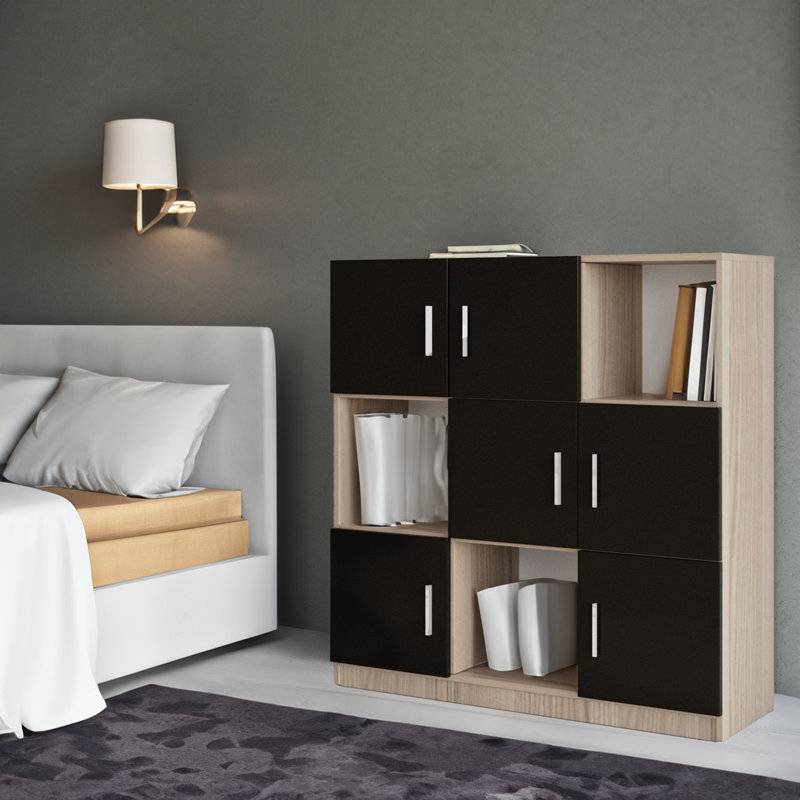 Allynn Storage Bookcase, Oak/Black