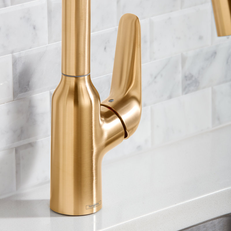 Focus N HighArc Kitchen Faucet with 2-Spray Pull-Down, 1.75 GPM, Brushed Gold Optic