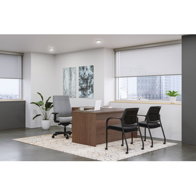 Mod L-Desk with Single Pedestal by HON