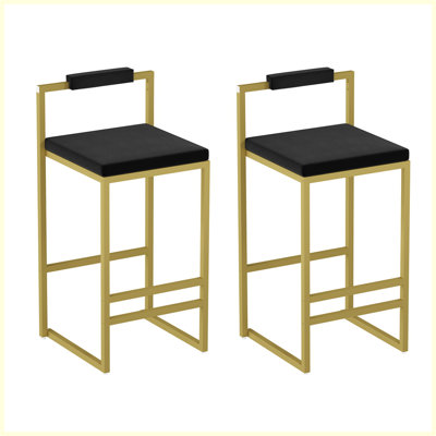 Ensemble moderne de 2 tabourets de bar rembourrés pour la cuisine