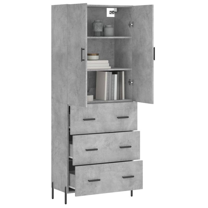 69.5cm Sideboard, Concrete Grey