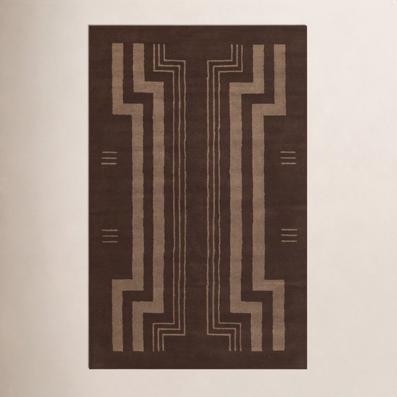 Tapis en laine Hallum, Tapis de couloir 2 pi 6 po x 8 pi