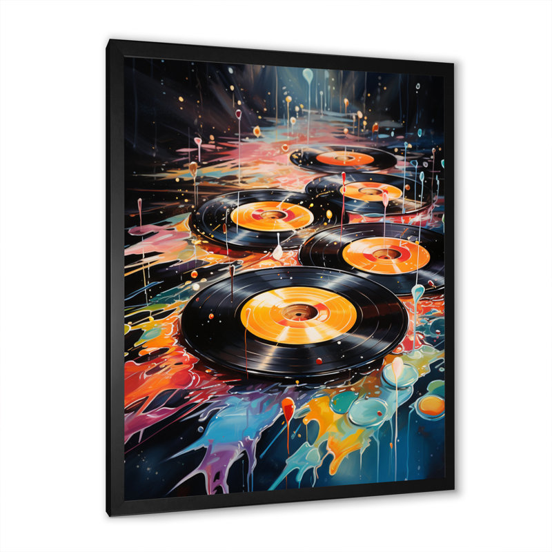 Vinyle disque vinyle Dreams I - musique Wall Art salon, Cadre simple noir, H 20 po x l 12 po x P 1 po