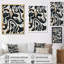 Noir et blanc, motif de labyrinthe II - art mural abstrait, salon-95895410-95895411
