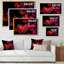 Rouge et noir tempête mystique - art mural moderne sur toile-1762204270-1762204186