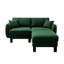 Canapé modulaire avec repose-pieds Emerald Green Boucle-129098713