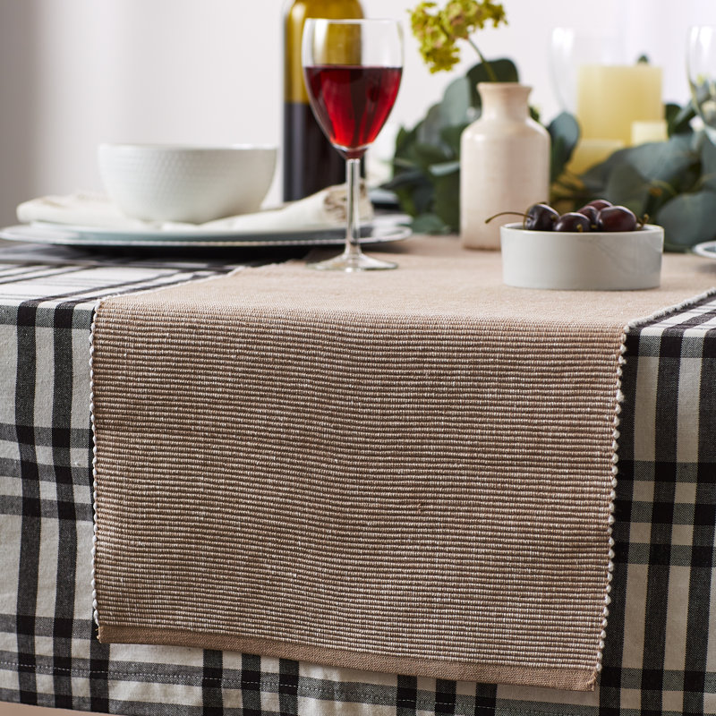 100% Cotton Table Runner, 72" x 13", Brown
