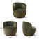 Anneros Upholstered Swivel Barrel Chair (Set of 2)