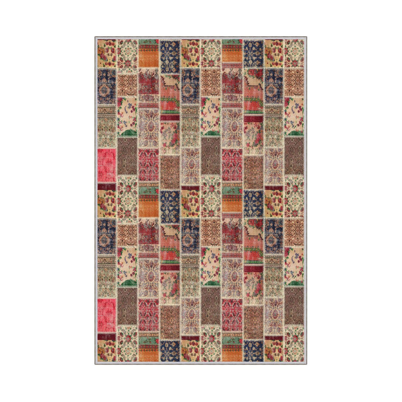 Stylish Hall Carpet Runner, 2.6 x 6.6 Feet | 100% Polyester, 650 g/m², 0.3 in Pile Height | Antibacterial & Non-Slip PVC Dot Underside | Machine Washable, Durable 3D Digital Print | Perfect for Home Décor