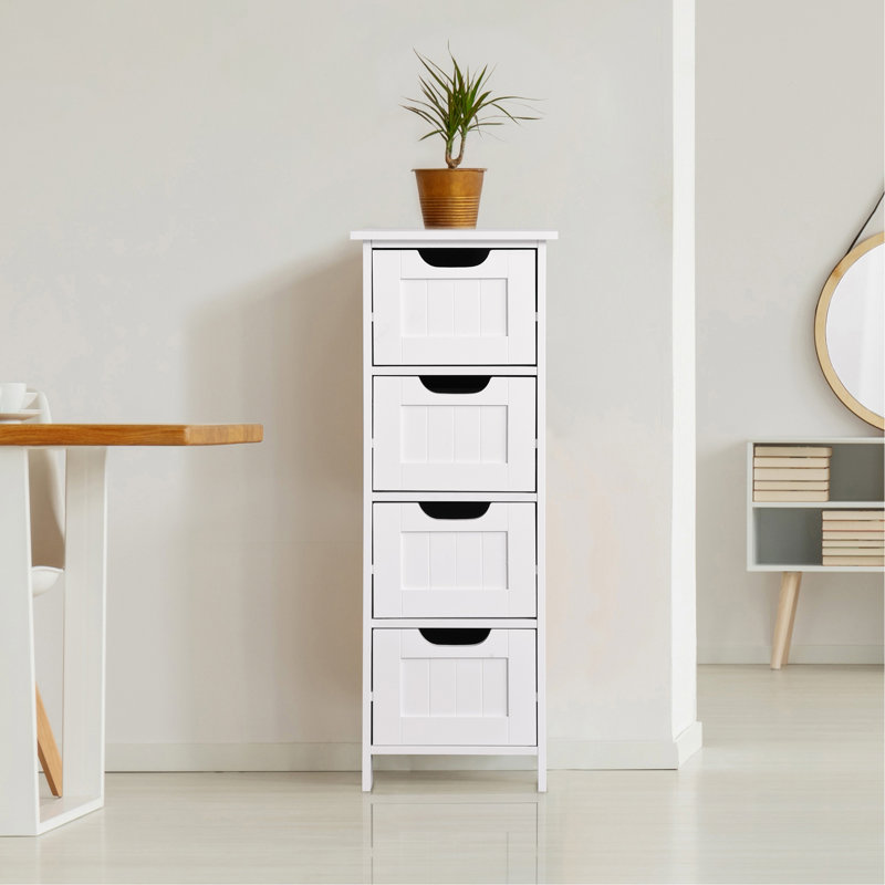 Armoire de rangement pour salle de bain, armoire autoportante avec tiroirs