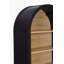 Armoire de 61 po de hauteur, bibliothèque avec rangement, bibliothèque Mid-Century moderne à 5 niveaux avec porte, noir