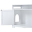 Enceinte de litière pour chat d'intérieur, blanche, avec tablette, 2 portes et prise pour purificateur d'air, Cat's Well-Being, l 31,5 po x P 20 po-130666467