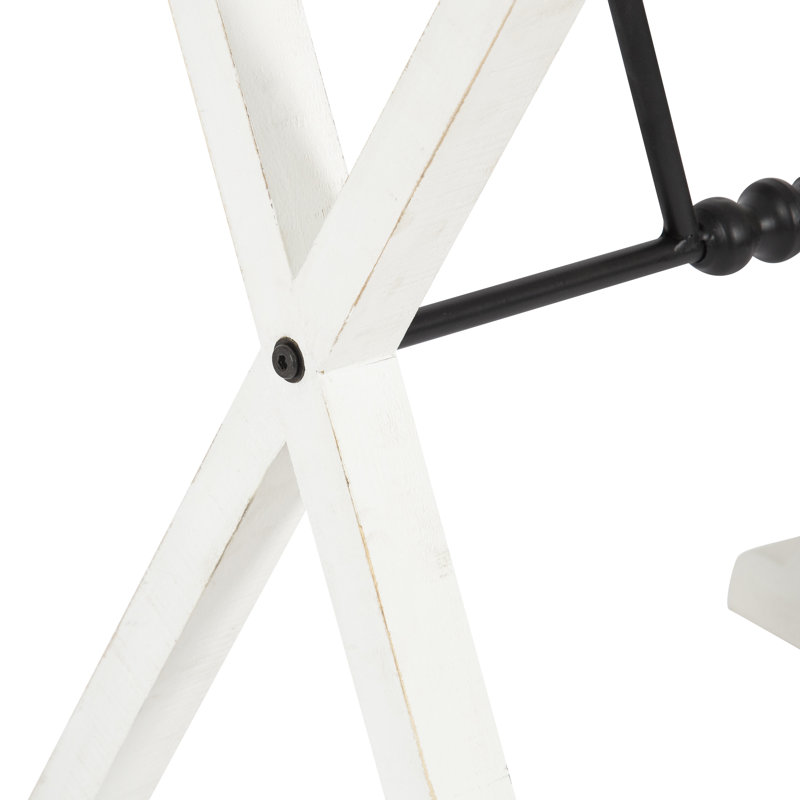 Adilet Solid Wood End Table, White
