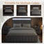 Ensemble de chambre à coucher 3 pièces, cadre de lit rembourré avec station de charge et lumière DEL et deux tables de chevet-1676073211-1676073209