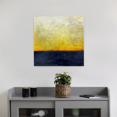 Art mural de paysage contemporain abstrait guidé par la lumière