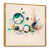 Toile avec cadre flottant or