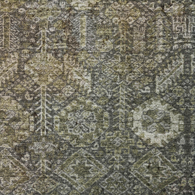 Premium Machine Washable Dream Shag ADS574 Bohemian Rug, Taupe, 1'8" x 2'6"