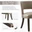 Chaise de salle à manger rembourrée en similicuir (ensemble de 4)-1515530757-1515486731