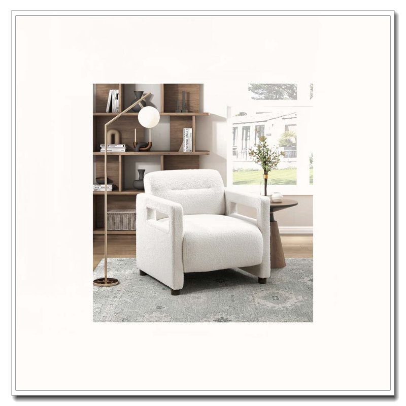 Fauteuil d'appoint Boucle Upholstery, Beige