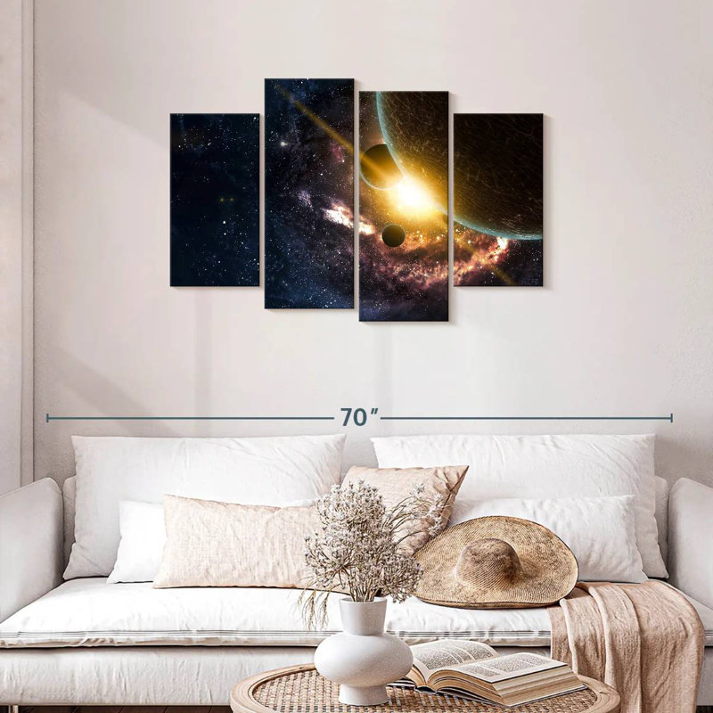 Oberle Space Nebulae And Planets, 27" H x 43" W