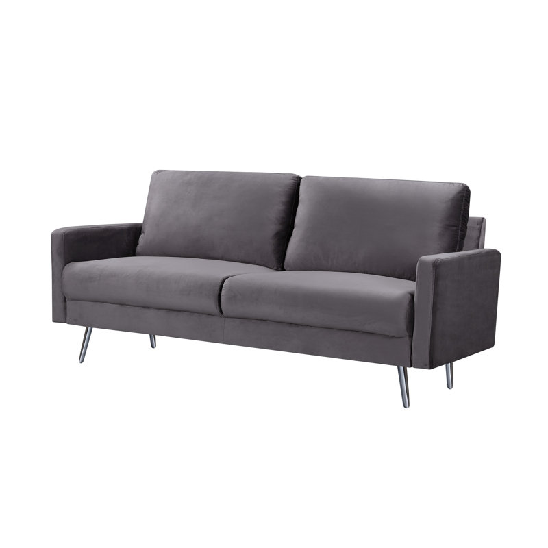 Canapé à accoudoirs carrés 74,02 po Barstow, Gris