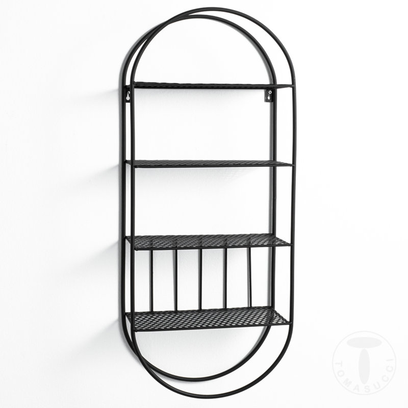 4 Piece Oval Metal Floating Shelf