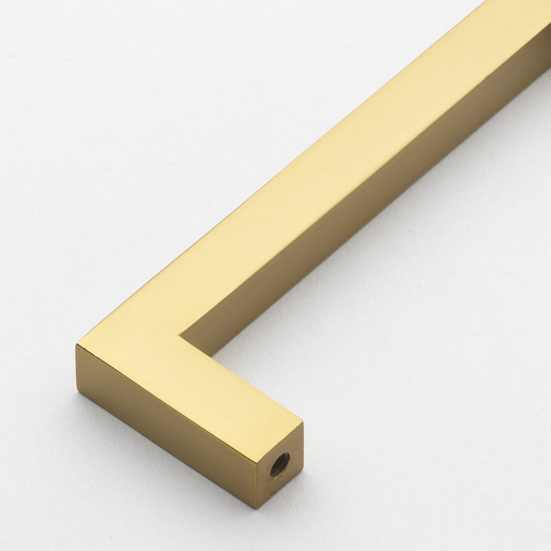 Kingston Collection Solid Square Bar Pull, Brass Gold, 7 9/16"