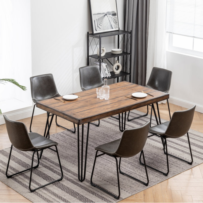 Ensemble repas industriel 7 pièces, Gris antique