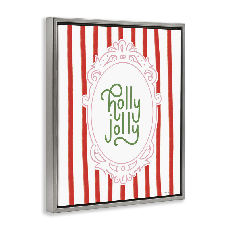 Cadre flottant Holly Jolly Ornate, H 31 po x l 25 po, Cadre flottant gris lustré
