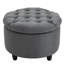 Tissu gris avec espace de rangement supplémentaire - Maximisez votre ameublement rond et votre décor fonctionnel